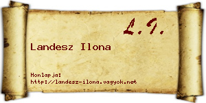 Landesz Ilona névjegykártya